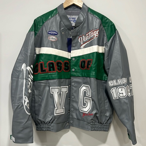 Aelfric Eden Other - Men’s Vintage Style Class Of 1987 Varsity Jacket Detach Lower Half AEL Gray M